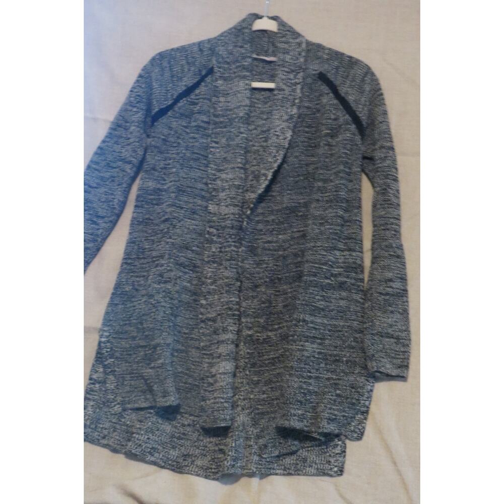 Athleta Heathered Gray Open Front Cardigan S